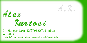 alex kurtosi business card